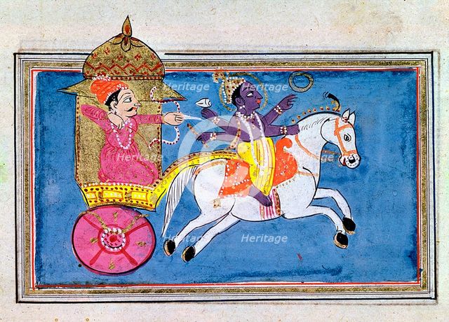 Krishna, Hindu deity, an avatar of Vishnu, 17th century. Artist: Unknown