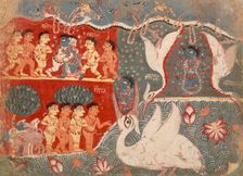 Krishna Kills the Crane Demon, Folio from a Bhagavata Purana..., between 1525 and 1550. Creator: Unknown