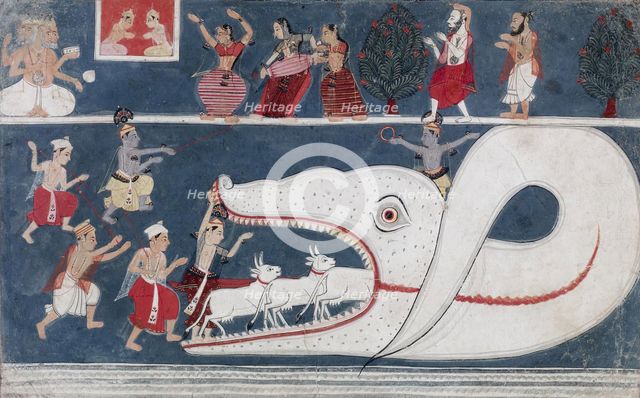 Krishna Kills Aghasura, 1675-1700. Creator: Unknown.