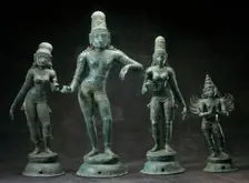 Krishna Rukmini Satyabhama Garuda, late 12th-13th century. Creator: Unknown