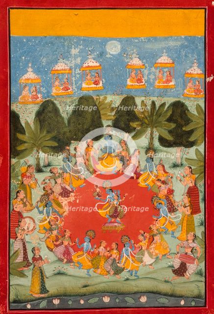 Krishna's Dance of Delight (Rasa Lila), between c1675 and c1700. Creator: Unknown.