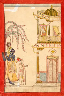 Krishna Serenading Radha, between c1730 and c1750. Creator: Unknown