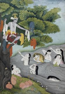 Krishna Steals the Gopis Clothing, 1775-1800. Creator: Unknown