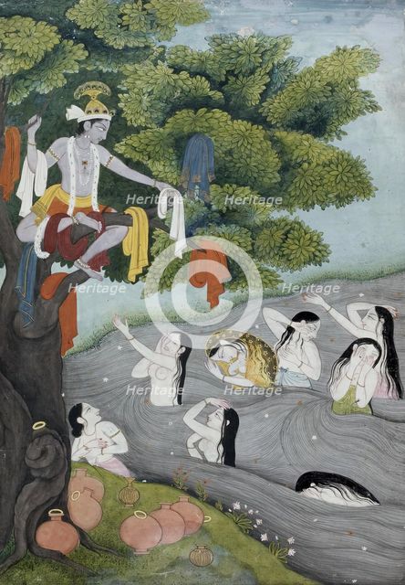 Krishna Steals the Gopis' Clothing, 1775-1800. Creator: Unknown.