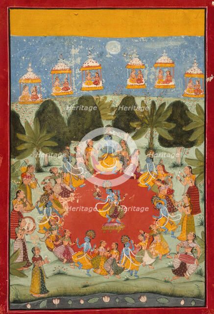 Krishna's Dance of Delight (Rasa Lila), between c1675 and c1700. Creator: Unknown.