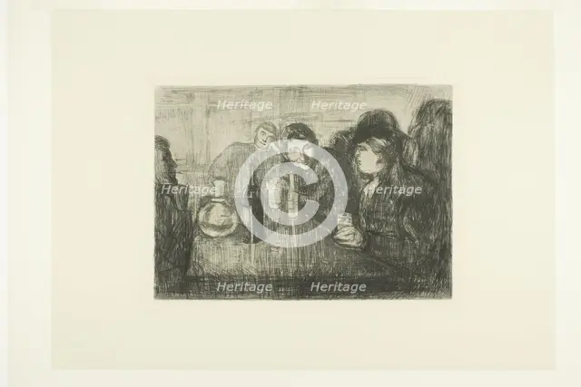Kristiania Bohemians I, 1895. Creator: Edvard Munch.