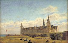 Kronborg Castle, 1834. Creator: Constantin Hansen