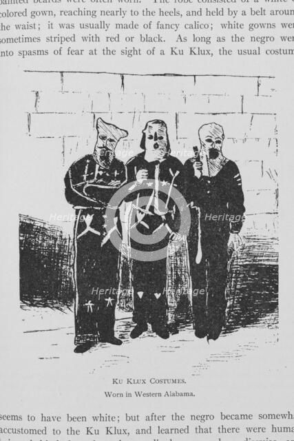 Ku Klux costumes.  Worn in Western Alabama, 1905. Creator: Unknown.