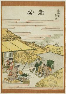Kuwana, from the series "Fifty-three Stations of the Tokaido (Tokaido gojusan tsugi)", Japan, c.1806 Creator: Hokusai