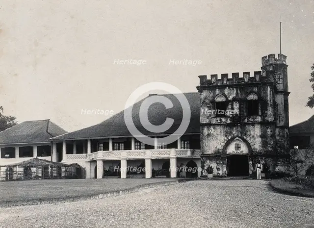 Kuching, Sarawak: the Astana, a partly castellated building, c1896. Creator: Unknown.