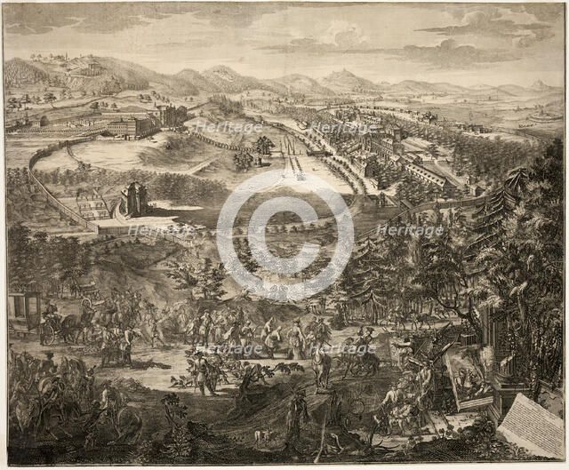 Kuks Baden, Bohemia, c. 1725. Creators: Unknown, Johann Christian Müller.