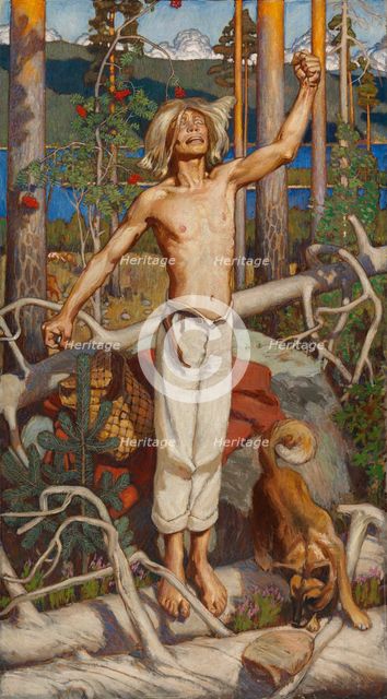 Kullervo's Curse, 1899. Creator: Akseli Gallen-Kallela.