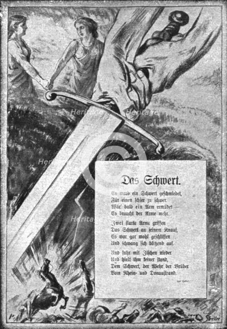 '"KULTUR"; Les Heures D'Ivresse; specimen des pages inspirees par le debut..., 1914. Creator: Unknown.