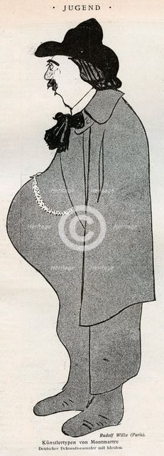 'Künstlertypen von Montmartre' ('Artistic Types of Montmartre'), 1898. Creator: Rudolf Wilke.