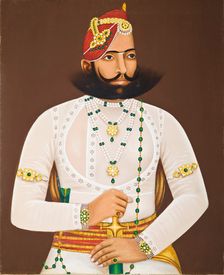 Kunwar Sabal Singhji (reigned 1848-1881) (image 1 of 3), between c1880 and c1900. Creator: Anon
