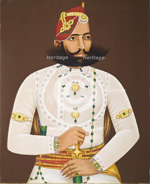 Kunwar Sabal Singhji (reigned 1848-1881) (image 1 of 3), between c1880 and c1900. Creator: Anon.