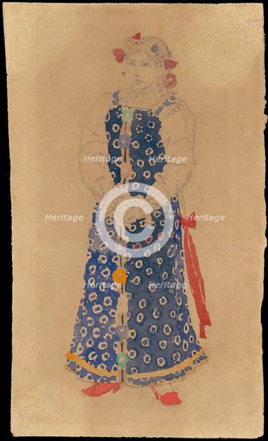Kupava. Costume design for the theatre play Snow Maiden by Alexander Ostrovsky.