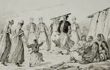 Kurdish women's dance, Armenia, 1838. Creator: Unknown