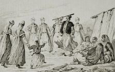 Kurdish women's dance, Armenia, 1838. Creator: Unknown