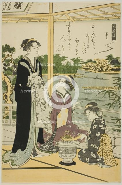 Kuronushi, from the series "Six Immortal Poets (Rokkasen)", c. 1789/90. Creator: Hosoda Eishi.
