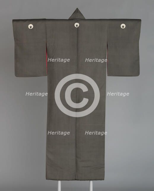 Kuro Tomesode, Japan, Meiji period (1868-1912), c. 1880. Creator: Unknown.