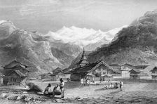 Kursalee, - A Village in the Himalaya Mountains, India 1845. Creator: Unknown