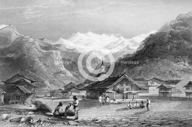 'Kursalee, - A Village in the Himalaya Mountains, India', 1845. Creator: Unknown.