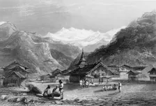 Kursalee, - A Village in the Himalaya Mountains, India 1838. Creator: George Francis White