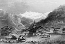 Kursalee, - A Village in the Himalaya Mountains, India 1838. Creator: George Francis White