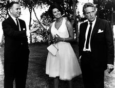 Kurt Unger with Sophia Loren (1934- ) and Peter Finch (1916-1977), 1965