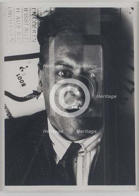 Kurt Schwitters , c. 1924. Creator: Lissitzky, El (1890-1941).