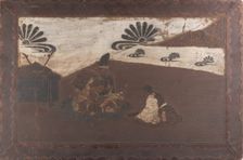 Kusunoki Masashige Bidding Farewell to His Son Masatsura, 19th century. Creator: Unknown