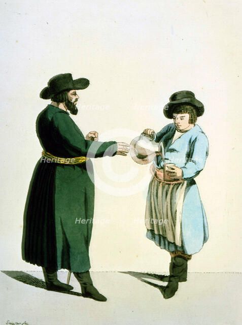 Kvass vendor, 1799.  Artist: Christian Gottfried Heinrich Geissler