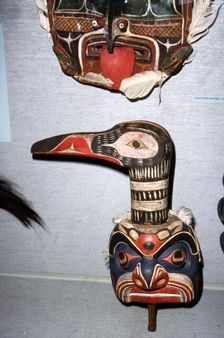 Kwakiutl Diver Mask, with beak, Pacific Northwest, North American Indian