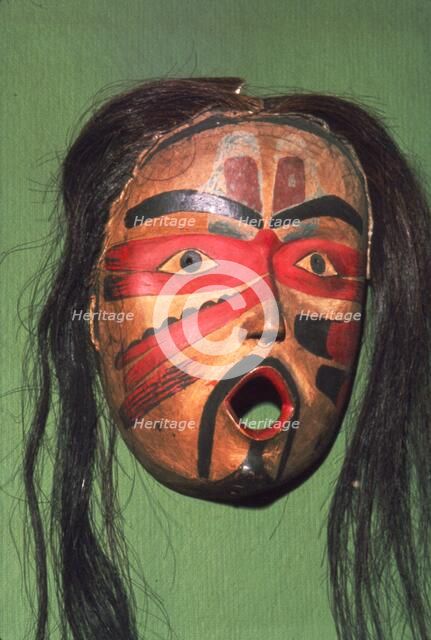 Kwakiutl Face-Mask, Pacific Northwest Coast Indian.  Artist: Unknown.