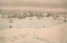 Kyusyur: Winter Landscape, 1929. Creator: Nikolaj Dmitrievic Travin
