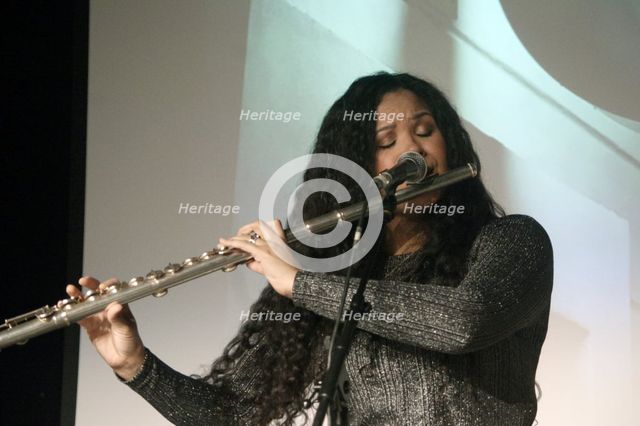 Kyla Brox, Kyla Brox Duo, Crawley Blues Club Hawth Crawley West Sussex, 14 Feb 2020. Creator: Brian O'Connor.