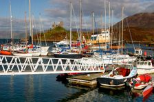 Kyleakin Harbour and Castle Moil, Skye, Highland, Scotland. Creator: Peter Thompson