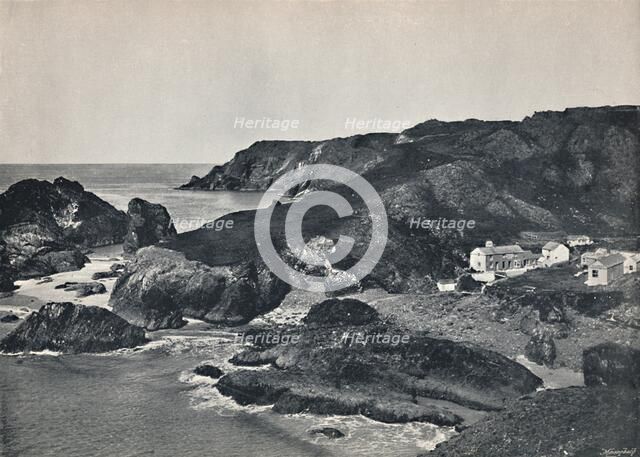 'Kynance Cove - The Cove and Village', 1895. Artist: Unknown.