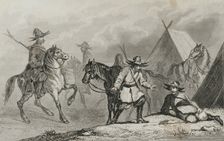 Kyrgyz camp, Russia, 1839. Creator: Augustin François Lemaitre