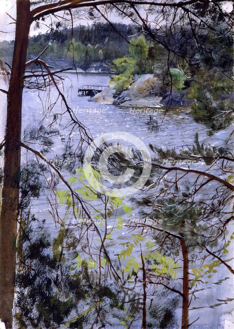 Kyrkviken at Lidingö , 1883.