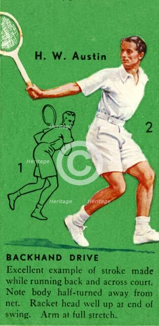 'H. W. Austin - Backhand Drive', c1935. Creator: Unknown.