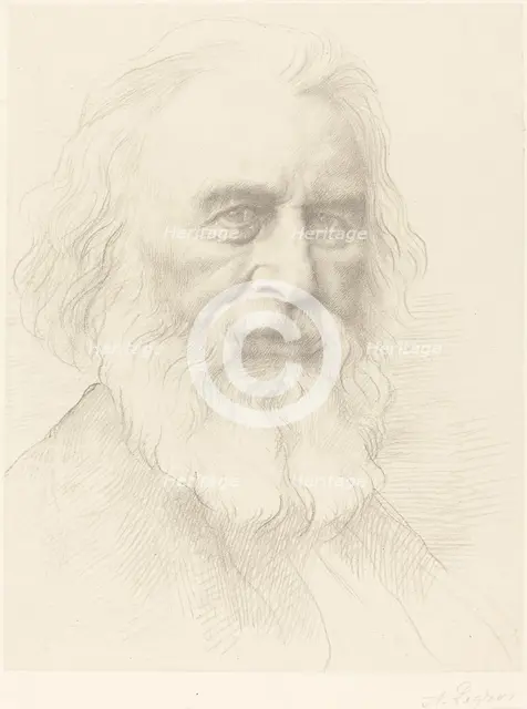 H.W. Longfellow, 2nd plate. Creator: Alphonse Legros.