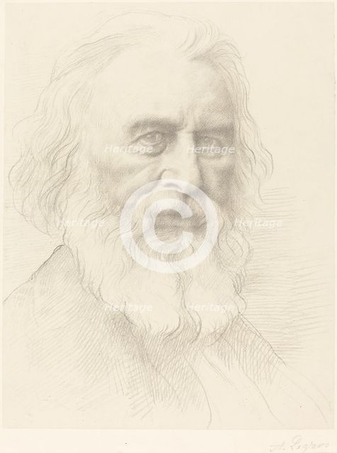 H.W. Longfellow, 2nd plate. Creator: Alphonse Legros.