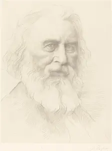 H.W. Longfellow, 2nd plate. Creator: Alphonse Legros