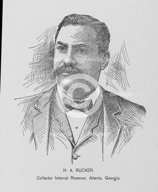 H. A. Rucker; Collector Internal Revenue, Atlanta, Georgia, 1902. Creator: J. H. Cunningham.