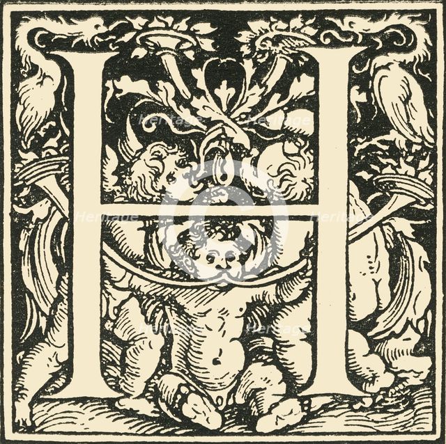 'H - An Alphabet by Hans Weiditz', c1520-1521, (1908). Creator: Hans Weiditz.