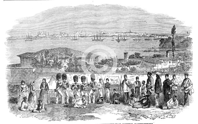 H.B.M. Foot Guards encamped at Scutari - from a daguerreotype by Mr. Robertson, of Constan..., 1854. Creator: Unknown.