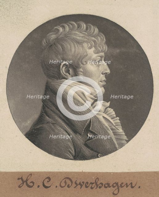 H. C. Dwerhagen, 1804. Creator: Charles Balthazar Julien Févret de Saint-Mémin.