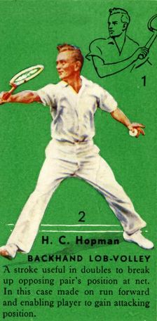 H. C. Hopman - Backhand Lob-Volley c1935. Creator: Unknown